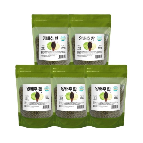 [On Sale] Chamgoods Cabbage Benefits Set for Parents Holiday Filial Piety Gift Nutrition Wellbeing Health Pills 300g 5EA / [온세일]참굿즈 양배추 효능 부모님 명절 효도 선물 용 세트 영양 웰빙 건강 환 300g 5EA
