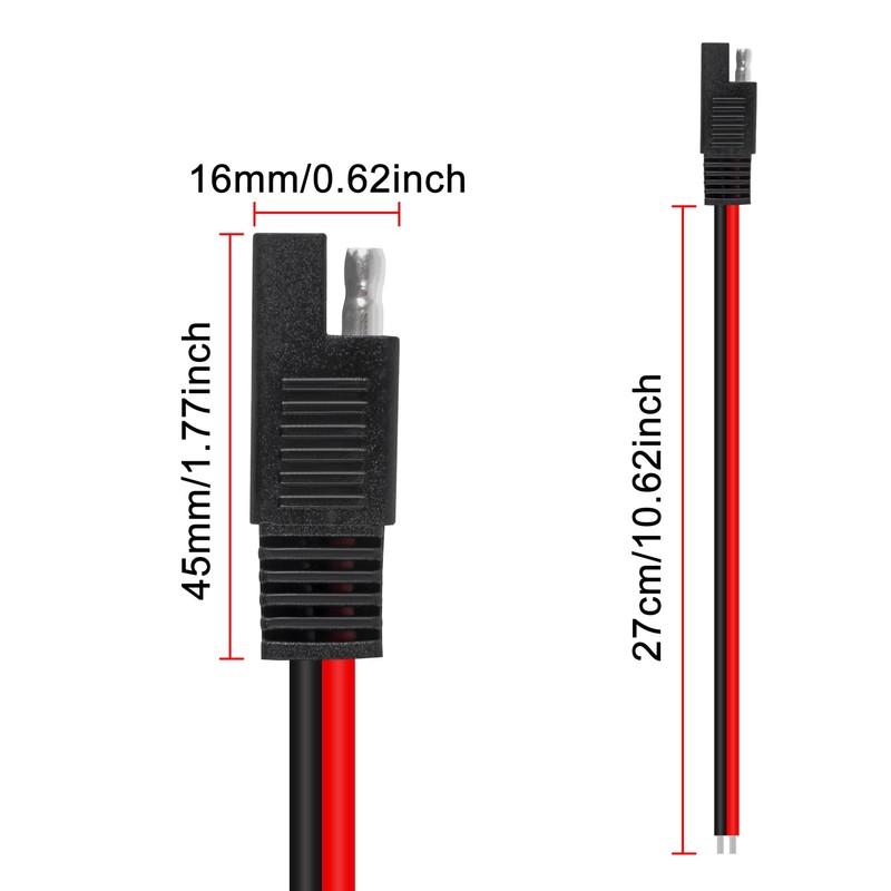 AITRIP 10PCS 1 Feet 30CM 14 AWG Connectors Cable Quick