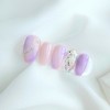 Purple Garden Handmade Nail Tips - Short Oval / 보랏빛