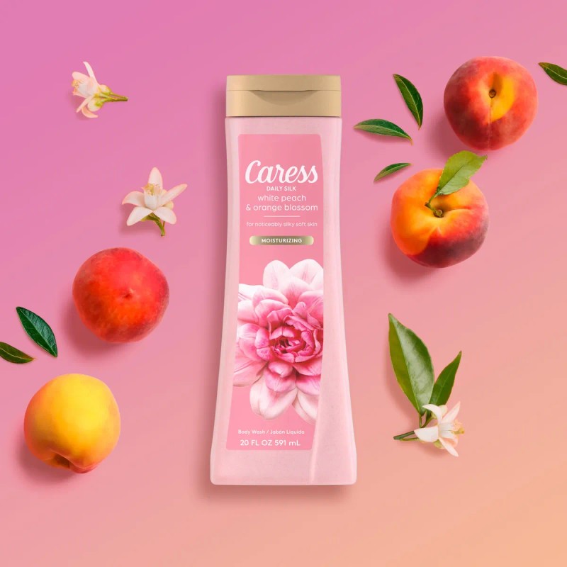 Gel De Baño Caress Daily Silk White Peach & Orange