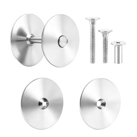 2 Set Door Hole Cover Plate 2-5/8" Deadbolt Cover Plate, Stainless Steel Door Knob Hole Covers Silver Deadbolt Lock Covers Holes Filler Plates