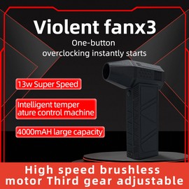 Handheld Jet Fan 130,000RPM Brushless Motor Ducted Turbofan High Power Dust Blower Keyboard Cleaning Tool