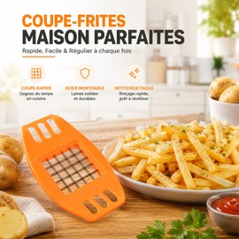French Fries Potato Cutter for Home Kitchen – Multifunction Metal Vegetable Slicer Chopper for Fries, Potato Sticks & Quick Food Preparation