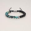 GAVU Natural Stone, Stainless Steel, Yin Yang Power Stone Bracelet,