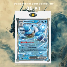 Binirin 35pt Magnetic Card Holders (25 Pack), 2-1/2" x 3-1/2", One Touch Card Holder for MTG, Yugioh, Baseball and Sports Game Trading Card