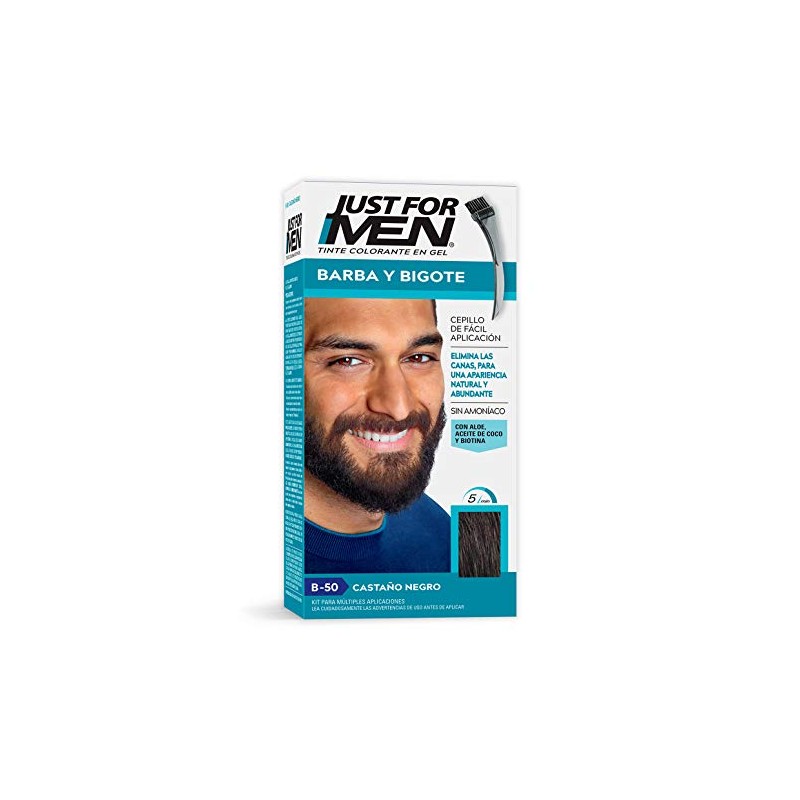Just For Men, Tinte Colorante para Barba y Bigote Castaño