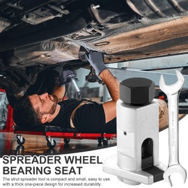 Mikqky Tool shock absorber, spreader tool 4912-5, universal use wheel bearing housing, tool suspension strut spreader, wheel bearing housing for car repair maintenance, with wrench