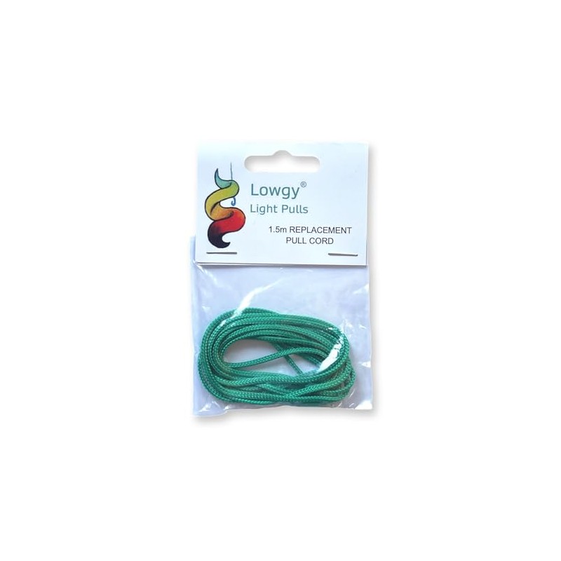 Lowgy 1.5m Replacement Light Pull Cord - 2mm Coloured Cord
