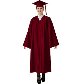 GraduatePro Matte Graduation Cap and Gown 2025 Set Bulk with Tassel for High School & College Maroon 42
