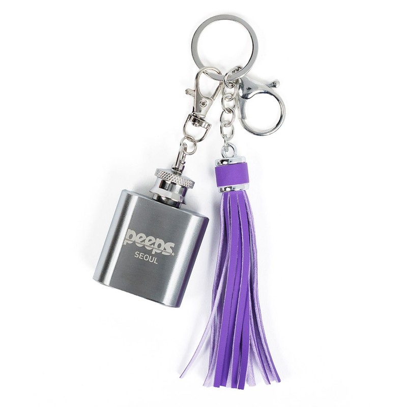Pips Pocket Flask Keyring (SQUARE)