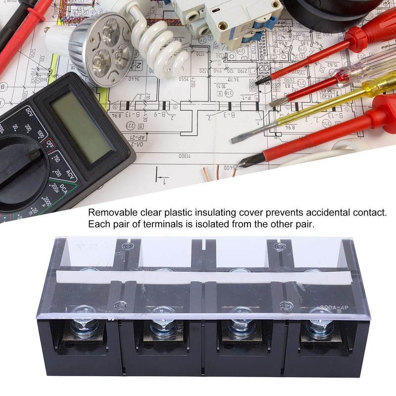 TC-2004 200A-4P High Current Connector Power Terminal Block Copper Parts