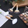 Lusofie 4Pcs Fluffy Facial Brushes Esthetician Fan Brushes Esthetician Short