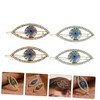 WOONEKY Fashionable Hair Clips 4pcs Evil Eye Hair Pin Set