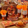 Yungyan 252 Pcs Fall Maple Leaves Plates and Napkins Set