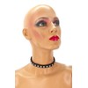Leather Rhinestone Choker (Large)