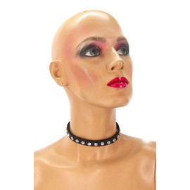 Leather Rhinestone Choker (Large)