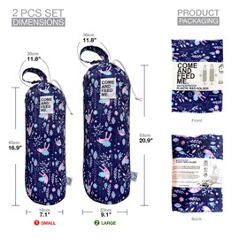 2pcs Waterproof Plastic Grocery Trash Bag Holder Shopping Carrier Holder Organizer Kitchen Storage Bag Dispenser Multiple Designs Sizes Rabbits