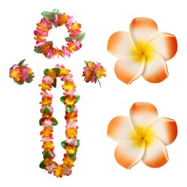 6 Pieces Tropical Party Outfit Set, Hawaiian Party Decoration, Party Decoration Garland, Wrist Garland, Garland Decoration