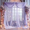 10x10ft Purple Tulle Backdrop Curtain with Lights String for Parites,