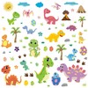 CCINEE 85 PCS Dinosaur Window Cling Decals for Kids,Assorted Cute