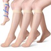 Shellwei 3 Pairs Sheer Compression Socks 20-30 mmHg Sheer Compression