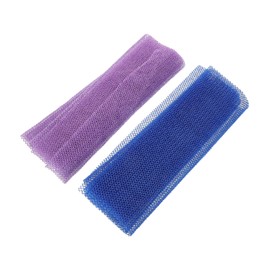 TOVINANNA 2pcs African Exfoliating Net Bath Scrubber Long Mesh Body Sponge for Deep Cleansing Gender Neutral Reusable Tool for Back and Foot Exfoliation Durable Skin Smoothing Washcloth