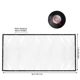 Lwuey Clear Tarpaulin, Waterproof, Heavy Tarpaulin with Eyelets, Multiple Sizes, 1.5 m, 2 m, 2.5 m, Transparent Cover, Anti-Tear, Plastic Tarpaulin for Patios, Fencing, Chicken Coop (1.5 m x 3 m)