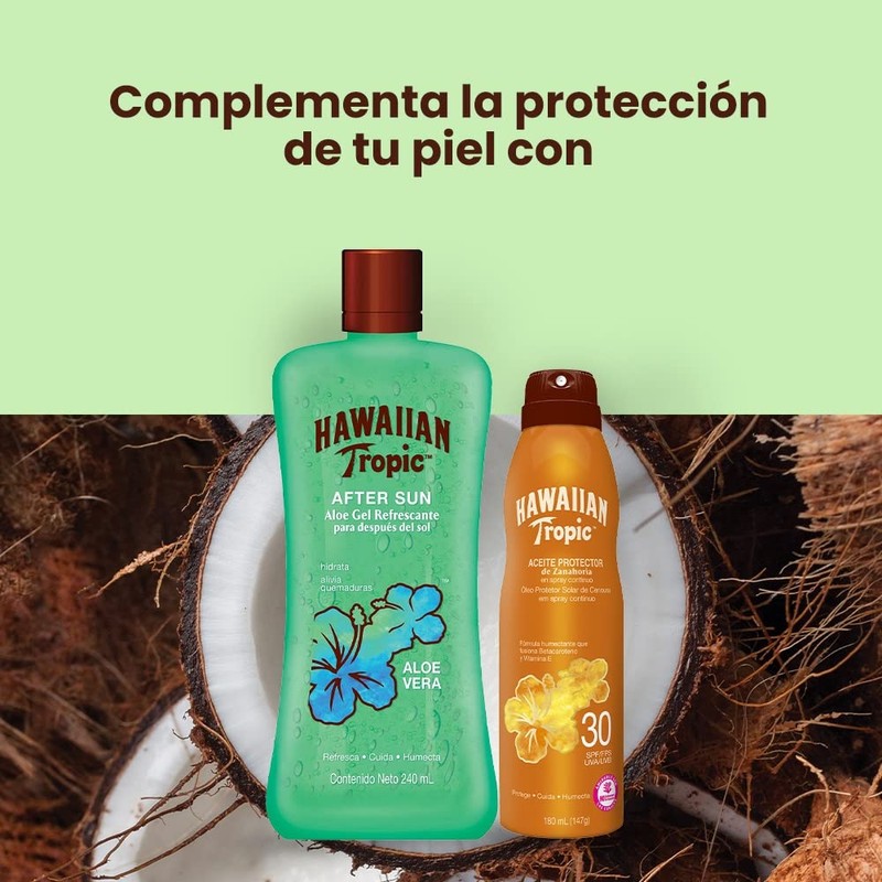 Hawaiian Tropic - Gel para después del sol Aloe Vera