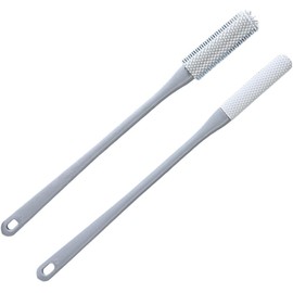 Cepillo de Limpieza para los pies Depurador de pies en la Ducha para facilitar la Limpieza de la Suciedad Entre los Dedos de los y los Aplicador de loción Exfoliante de, Gris, 40 centímetros