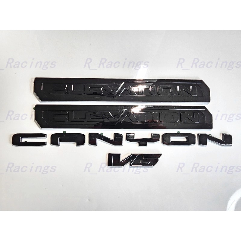 GMC Overlay 4PCS Gloss black Door Rear Elevation Canyon V6