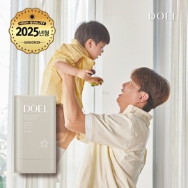Duel (도엘)(본품 1개) 도엘 100% 무기자차 뽀송뽀송 선스틱 SPF50+ PA++++ 국내 최대용량 25g (Doel) (1 piece) Doel 100% Mineral Sunscreen Stick Puff Puff SPF50+ PA++++ Largest domestic size 25g
