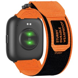 Compatible with Faweio Smartwatch Bands, Lamshaw 22mm Rugged Nylon Sports Strap with Woven Loop Design Compatible with Faweio IDW13/IDW16/IDW17/IDW19/IDW21/IDW26/Smartwatch (Orange)