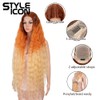 Style Icon 41" Ombre Orange Yellow Lace Front Wigs Long