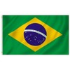Second Ave Brazil Flag 5ft X 3ft Large with Brass