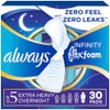 Always Infinity FlexFoam Almohadillas para mujer, talla 5, extra pesadas