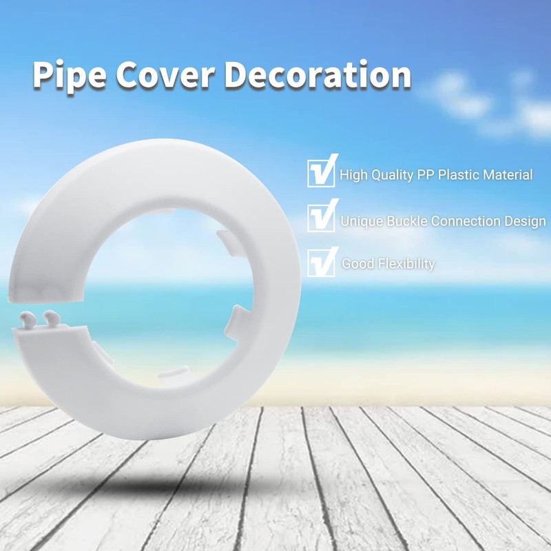 MroMax Fit 1.57" Outer Diameter Flange Water Pipe Cover Decoration