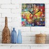 SEULIFE Wall Clock Abstract Art Music Note, Silent Non Ticking