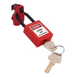 Electrical Lockout Tagout Kit, Multipole Circuit Breaker Lockouts Plug Hasps Clamp On Group Tag Universal Lock Keyed with Number 2 Keys for Station Refill Safe Lock Outs