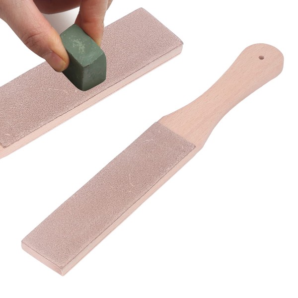 Atyhao Premium Leather Strop with Polishing Compound Set, 2 Sided