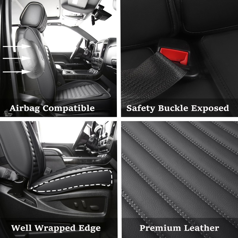 JOJOBAY Chevy Silverado Seat Covers,GMC Sierra Seat Covers,Custom Fit 2007-2024
