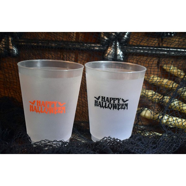 Perfect Stix 12oz Plastic Frost Flex Cups with Happy Halloween Print (Pack of 12ct)