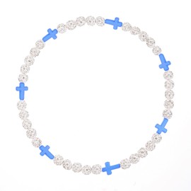 KACAPAO Baseball Necklace for Boys Men Bling Baseball Cross Necklace -Shiny Rhinestone Baseball Necklace for Baseball Lovers Players Christian