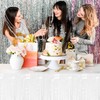 3 Pack Macaron White Tinsel Table Skirts