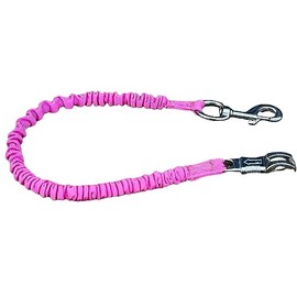 Equipride Heavy Duty Fabric Covered Quick Release Trailer Tie Stable Bungee Tie Elasticated (Pink)