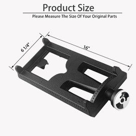 Plowo Cast Iron Burner Replacement for DCS 27, 27 Series, 27ABQ, 27ABQR, 27BQ, 27BRQ, Lynx CS30, L27, L30, L30PSP, L36, L42, L54, L5430 Gas Grill Models, 2 Pack Grill Burner, 16" x 6 1/4"