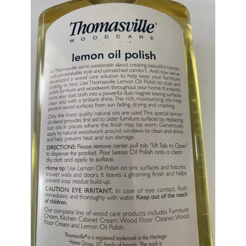 Thomasville Woodcare Lemon Oil Polish Wood Floor 16 fl oz