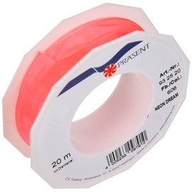 C.E. Pattberg NEON DREAM Wired Edge Taffeta Ribbon in hot pink, 22 Yards Bow Ribbon for Colourful Presents, 1 inch width, for Gaudy Gift Wrappings, Decorations & other Adornments