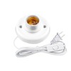 E26/E27 Light Bulb Socket with 15ft Cord and On/Off Switch