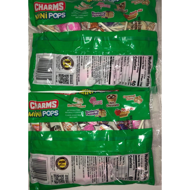 Charms Christmas Lollipops Mini Pops-SPECIAL EDITION Charms Sucker Candy-2 Bags