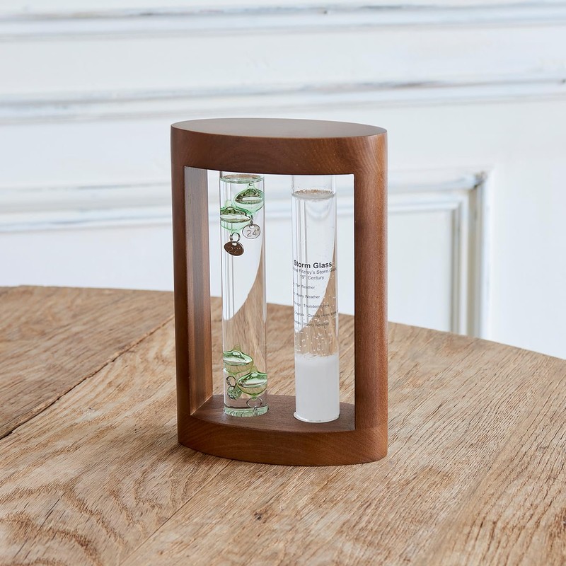 Chatani 333-S272GR Thermometer & Storm Glass, Green, H7.3 x W